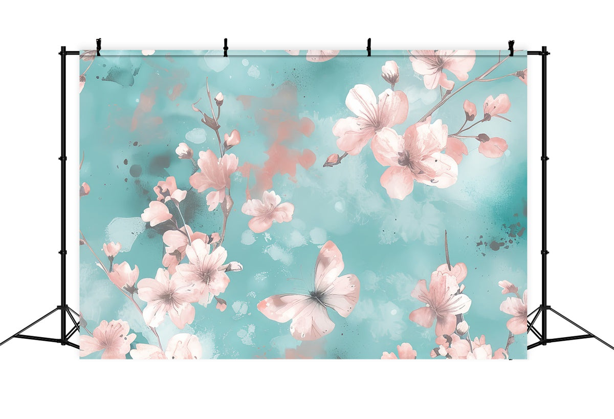 Blumenkulisse Fotografie Verträumte Aquarellblumen Kulisse BRP2-62