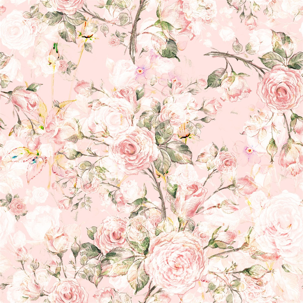 Blumen Fotohintergrund Romantisch Rosa Rose Blüte Hintergrund BRP2-66