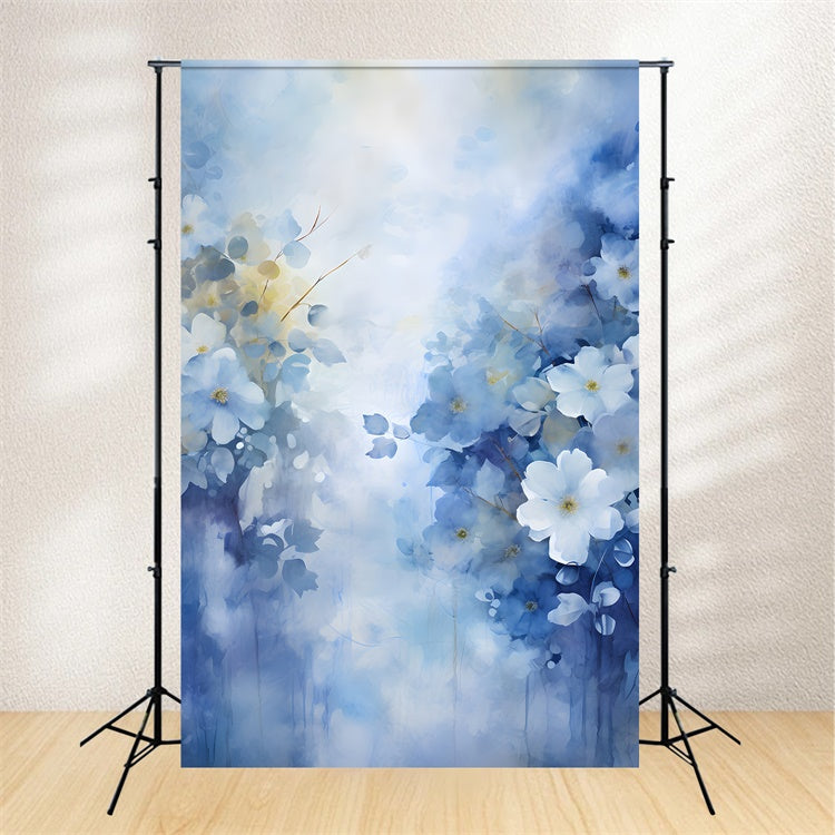 Floral Backdrops Fotografie Tranquil Blue Blossom Mist Backdrop BRP2-67