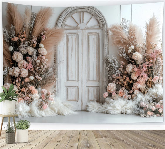 Floraler Hintergrund Cremig Rosa Florale Eleganz Hintergrund BRP2-84