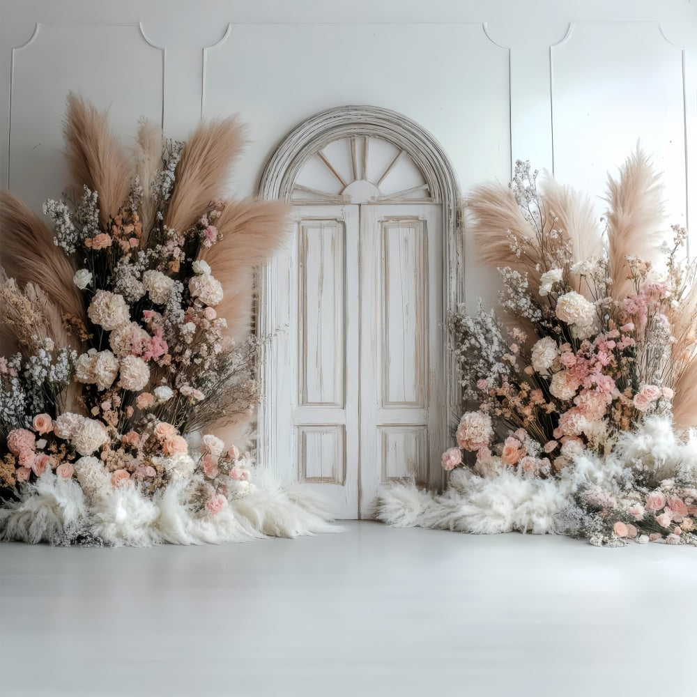 Floraler Hintergrund Cremig Rosa Florale Eleganz Hintergrund BRP2-84