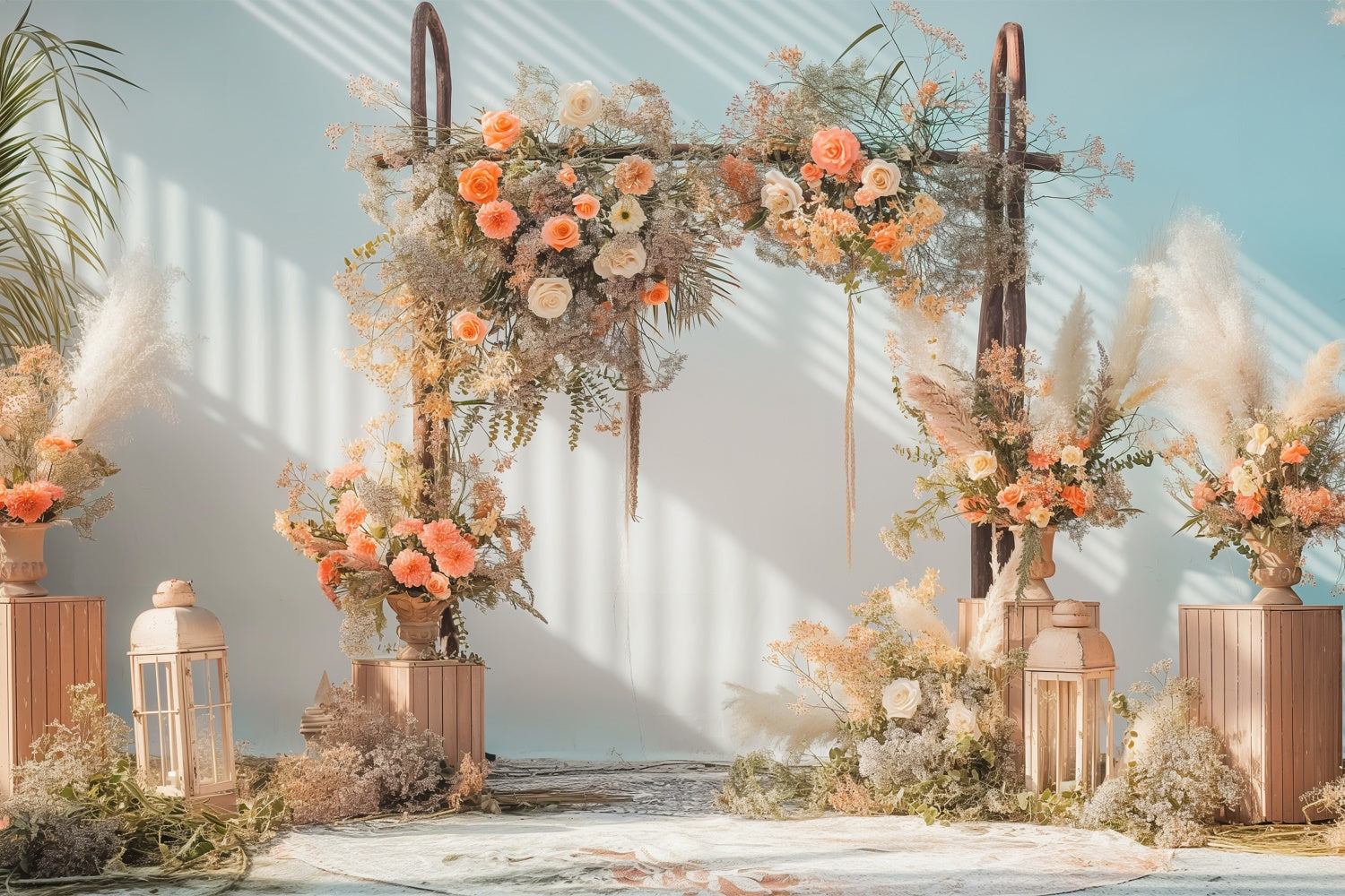 Floral Fotohintergrund Enchanted Floral Garden Arch Backdrop BRP2-92