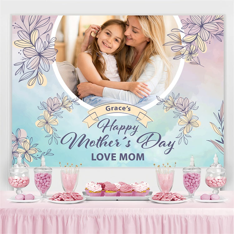 Muttertag Fotohintergrund Pastellblumen Individueller Hintergrund BRP3-139