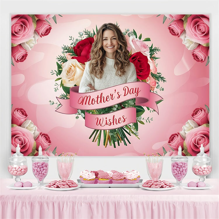 Muttertagskulisse Rosenstrauß Personalisierte Kulisse BRP3-160