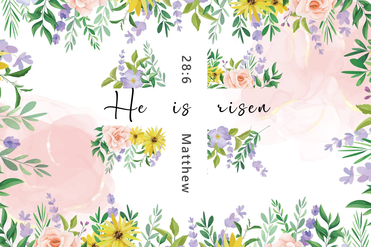 Ostern Fotokulisse Ideen Floral Scripture Personalisierte Kulisse BRP3-180
