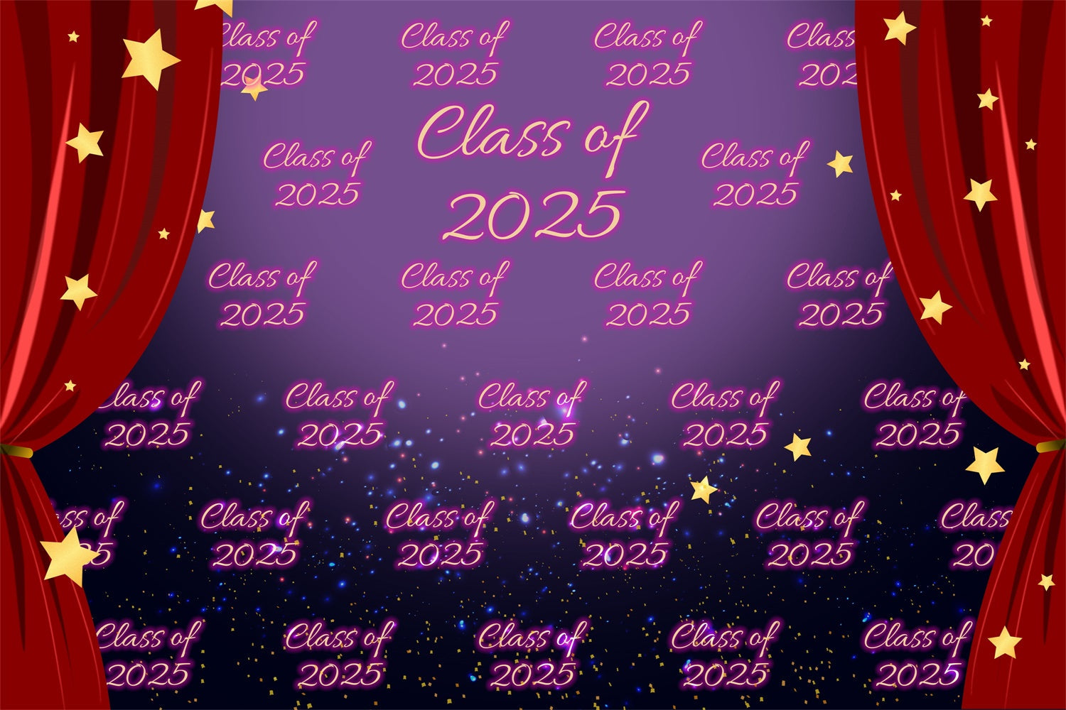 Personalisierte Graduation Backdrops Sternennacht 2025 Graduation Party Backdrop BRP3-2