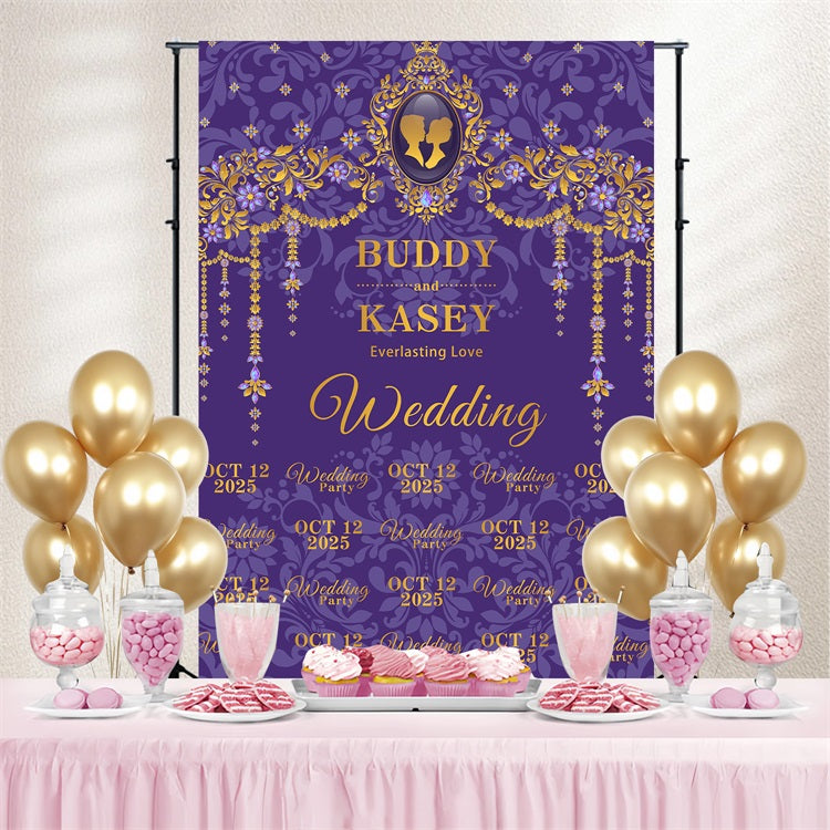 Hochzeit Backdrops Purple Repeat Celebration Custom Backdrop BRP3-201