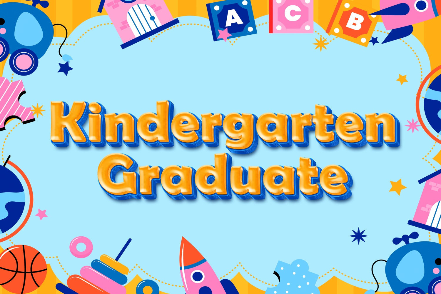 Vorschulabschluss-Hintergrundkulisse Vorschulkindergarten-Abschlussparty-Hintergrundkulisse BRP3-23