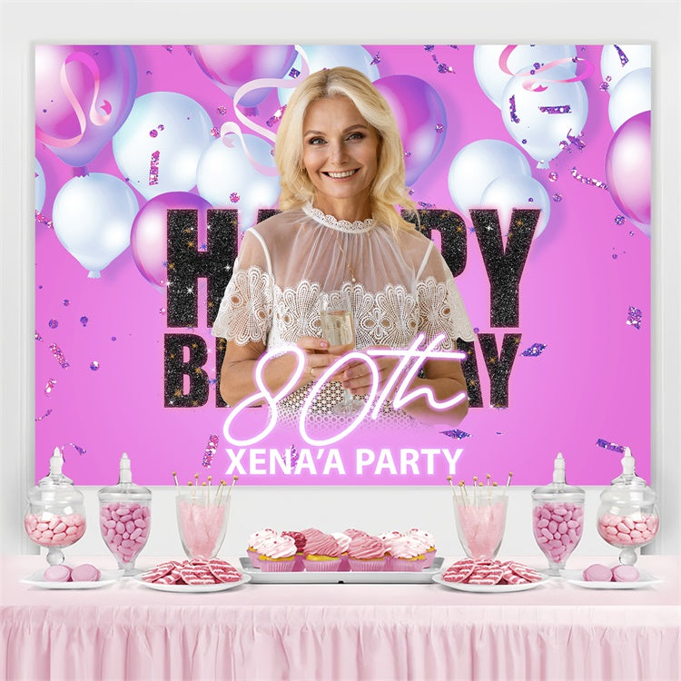 Personalisierte Backdrop For Geburtstag Rosa Glamour Ballons Backdrop BRP3-272