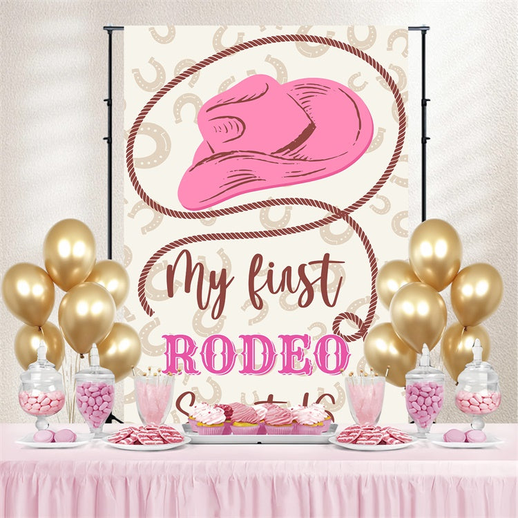 Individuell angefertigte Geburtstag Backdrops Sweet 16 Rodeo Cowgirl Backdrop BRP3-39