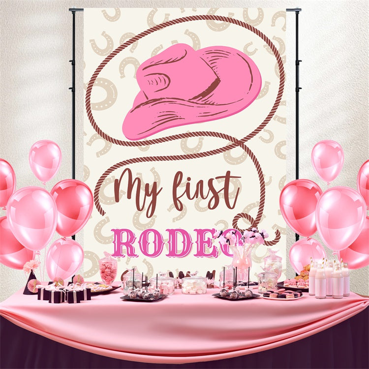 Individuell angefertigte Geburtstag Backdrops Sweet 16 Rodeo Cowgirl Backdrop BRP3-39