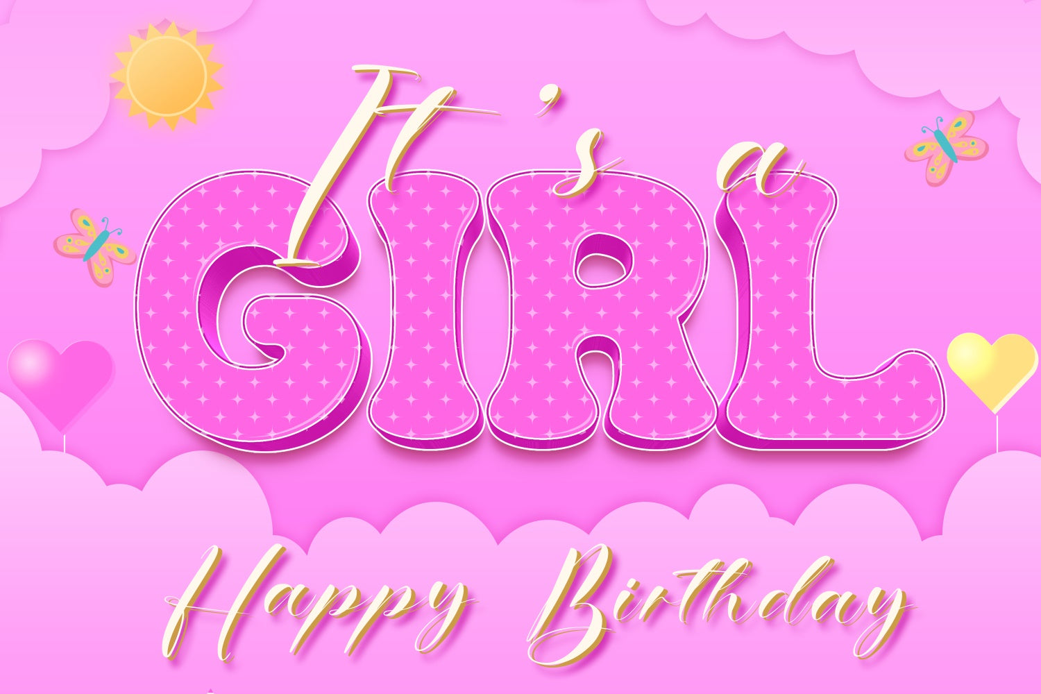 Custom Made Geburtstag Backdrops Shiny Pink Celebration Backdrop BRP3-53