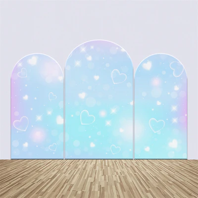 Geburtstag Backdrop Custom Twinkling Blue Heart Arch Backdrop Kit BRP3-65