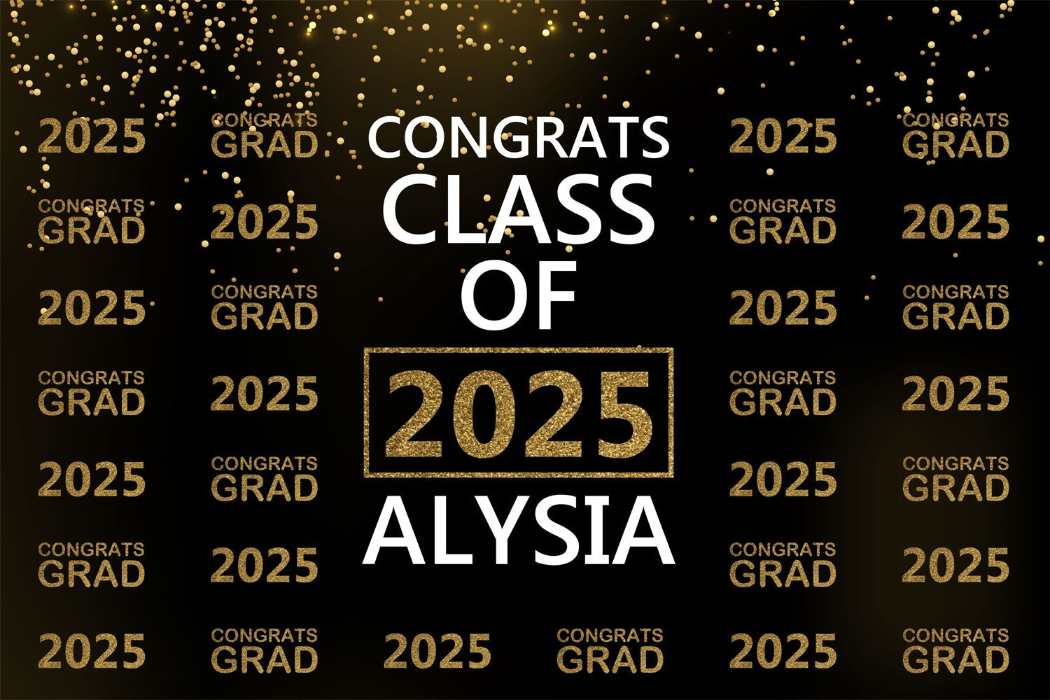 Custom Graduation Backdrop Glitter 2025 Zeremonie Graduation Party Backdrop BRP3-8