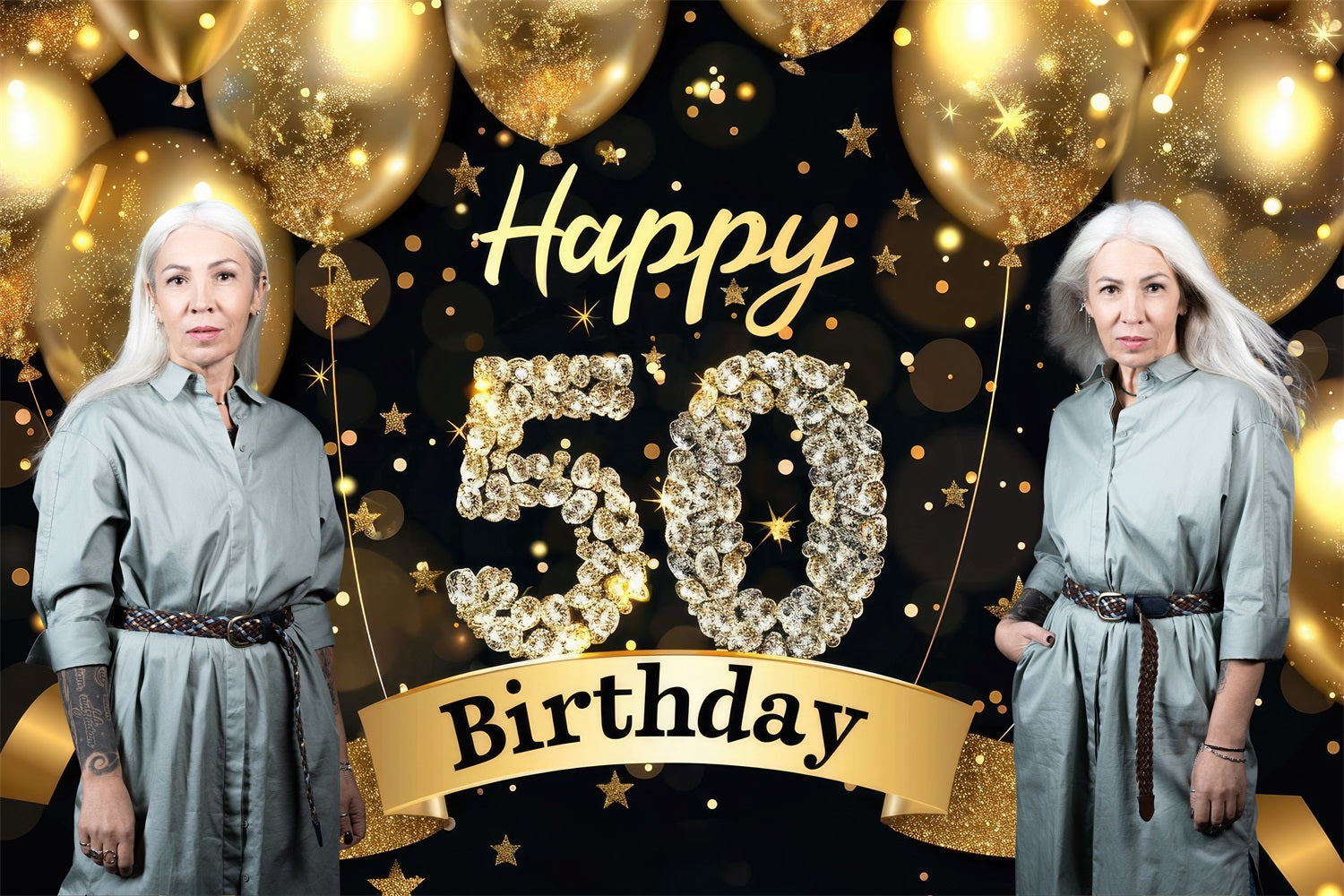 Benutzerdefinierte Geburtstag Party Backdrop Shamrock Gold Coins 80th Backdrop BRP4-12
