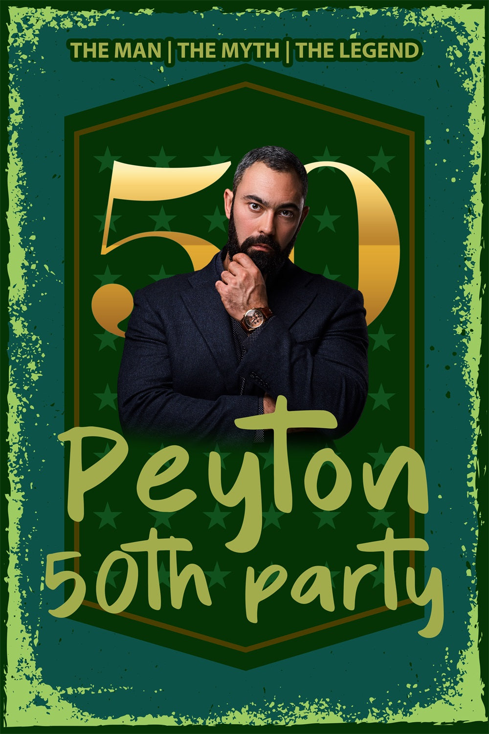 Personalisierte Geburtstag Backdrops Camo Combat 60th Party Backdrop BRP4-18