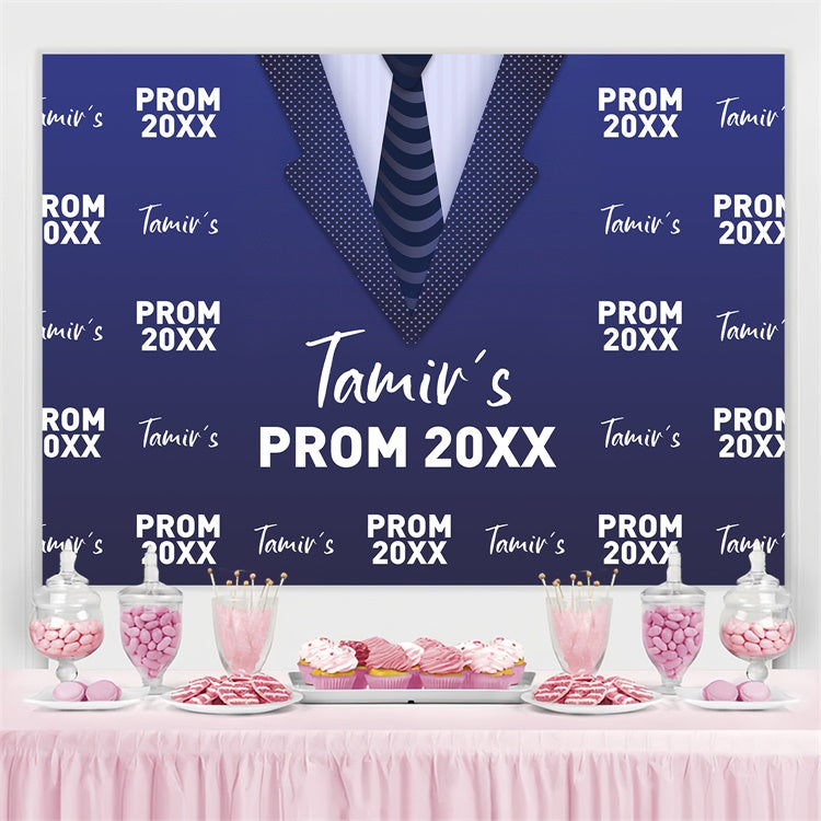 Abschlussball Backdrop Ideen Blauer Anzug Graduation Party Backdrop BRP4-184