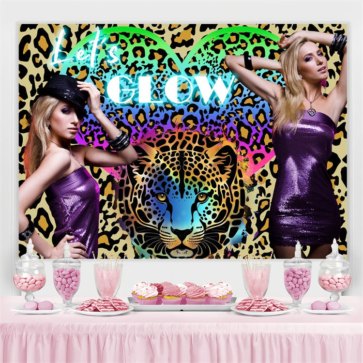 Backdrops für Tanz Bold Wild Leopard Print Customized Backdrop BRP4-192