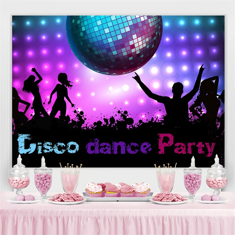 Tanz Party Backdrops Spiegel Ball Neon Club Customized Backdrop BRP4-217