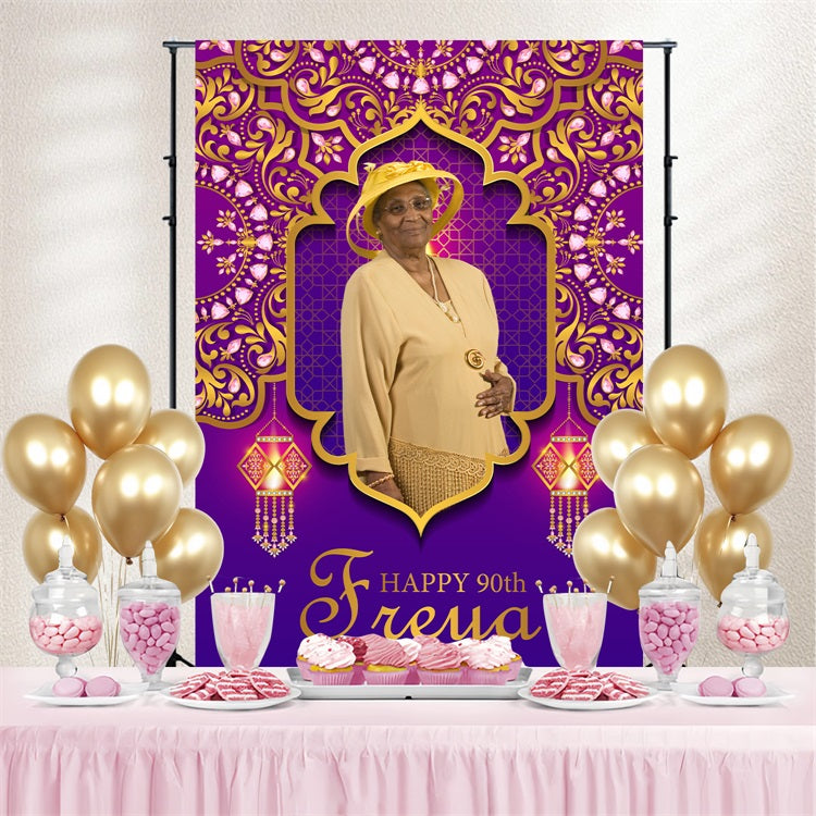 Personalisierte 40th Geburtstag Backdrop Mosque Lantern Backdrop BRP4-31