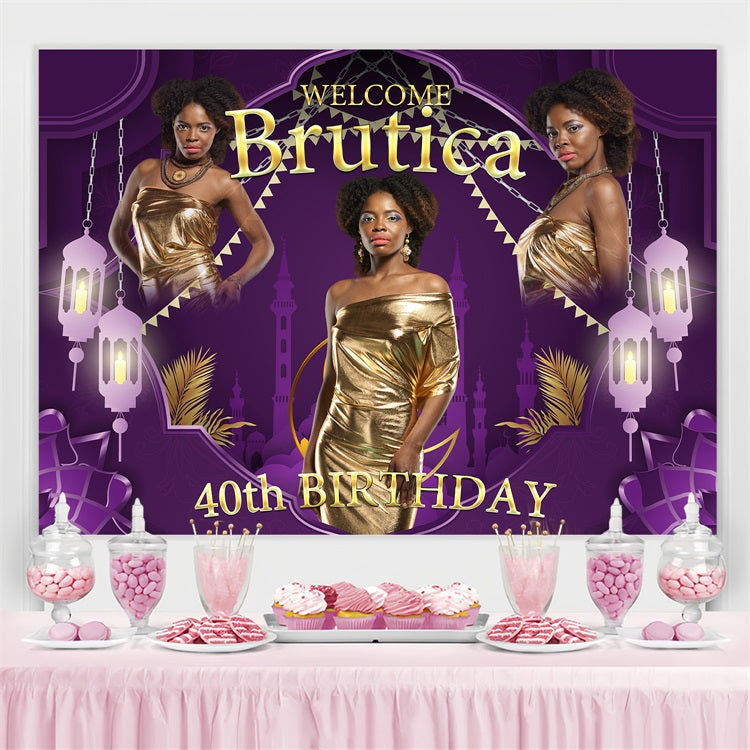 Personalisierte Backdrop Geburtstag Neon Lights Backdrop BRP4-32