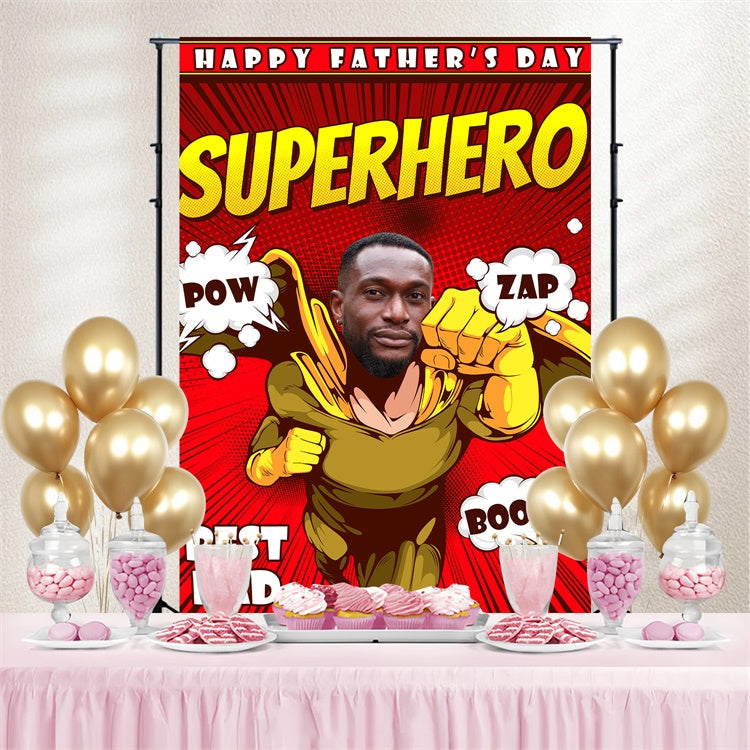 Vatertags-Kulisse Comic Super Dad Individuell angepasste Kulisse BRP4-66