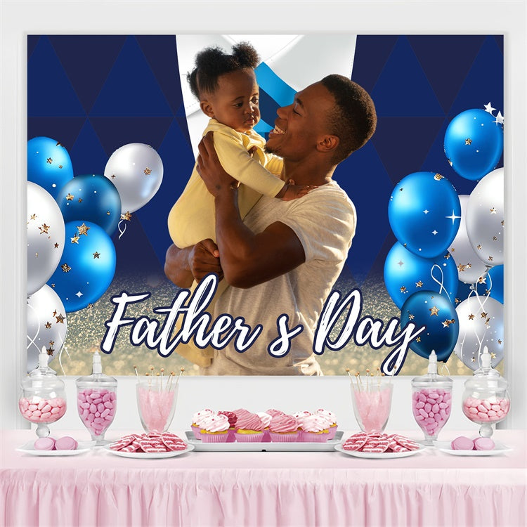 Vatertags-Hintergrund funkelnde Luftballons eleganter benutzerdefinierter Hintergrund BRP4-67