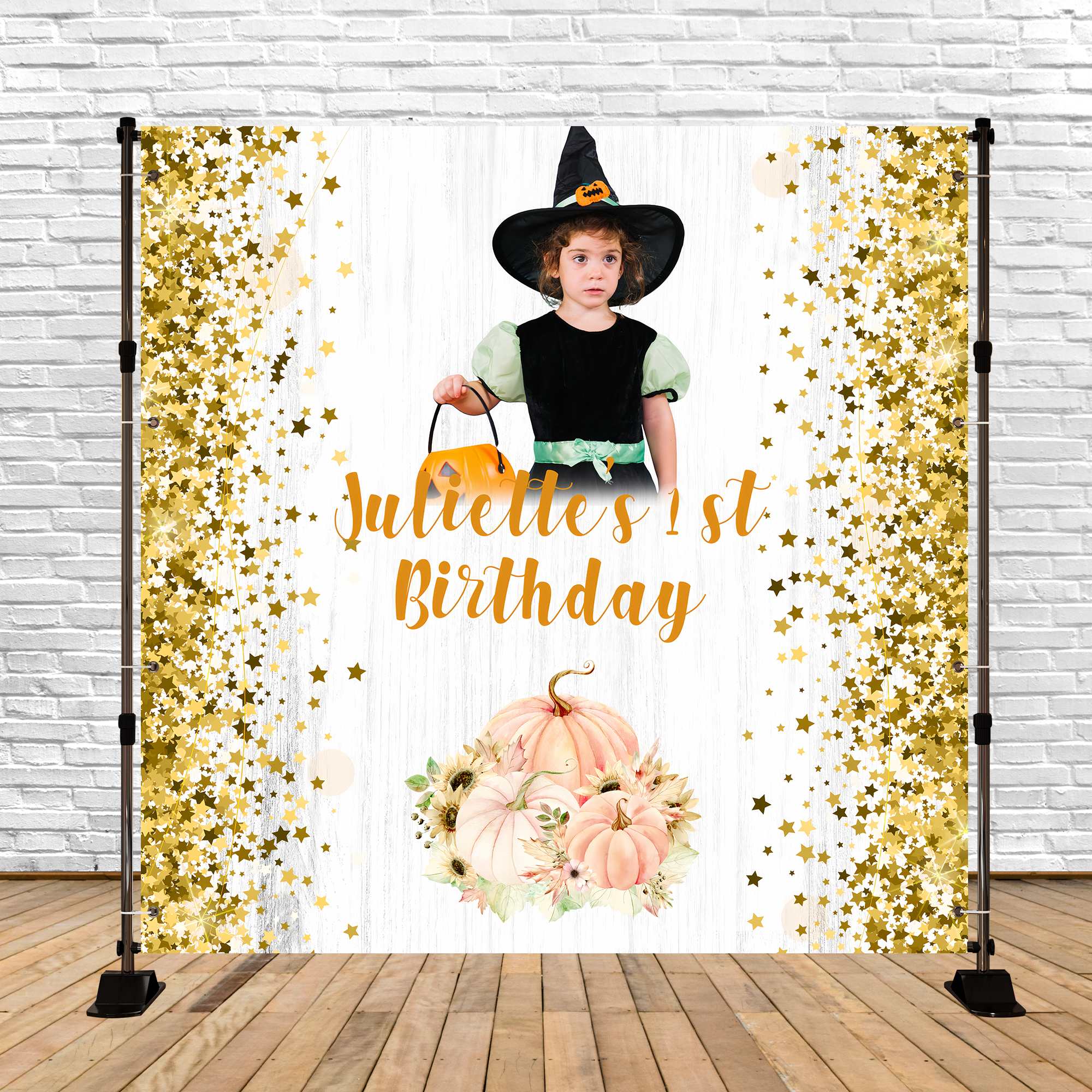 Erster Geburtstag Backdrop Enchanted Halloween Sparkly Custom Backdrop BRP5-117
