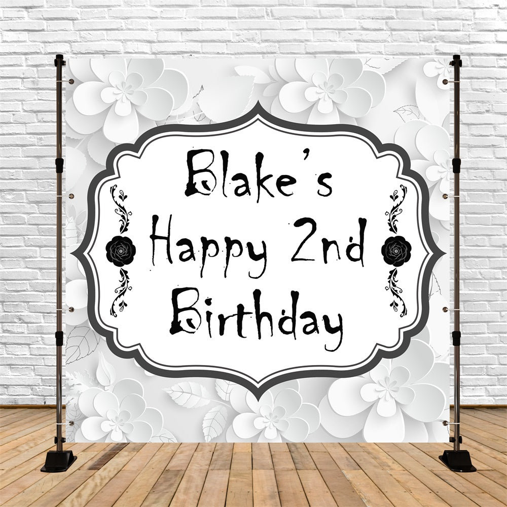 Custom Birthday Backdrops Künstlerisch Elegant Floral 2. Backdrop BRP5-144