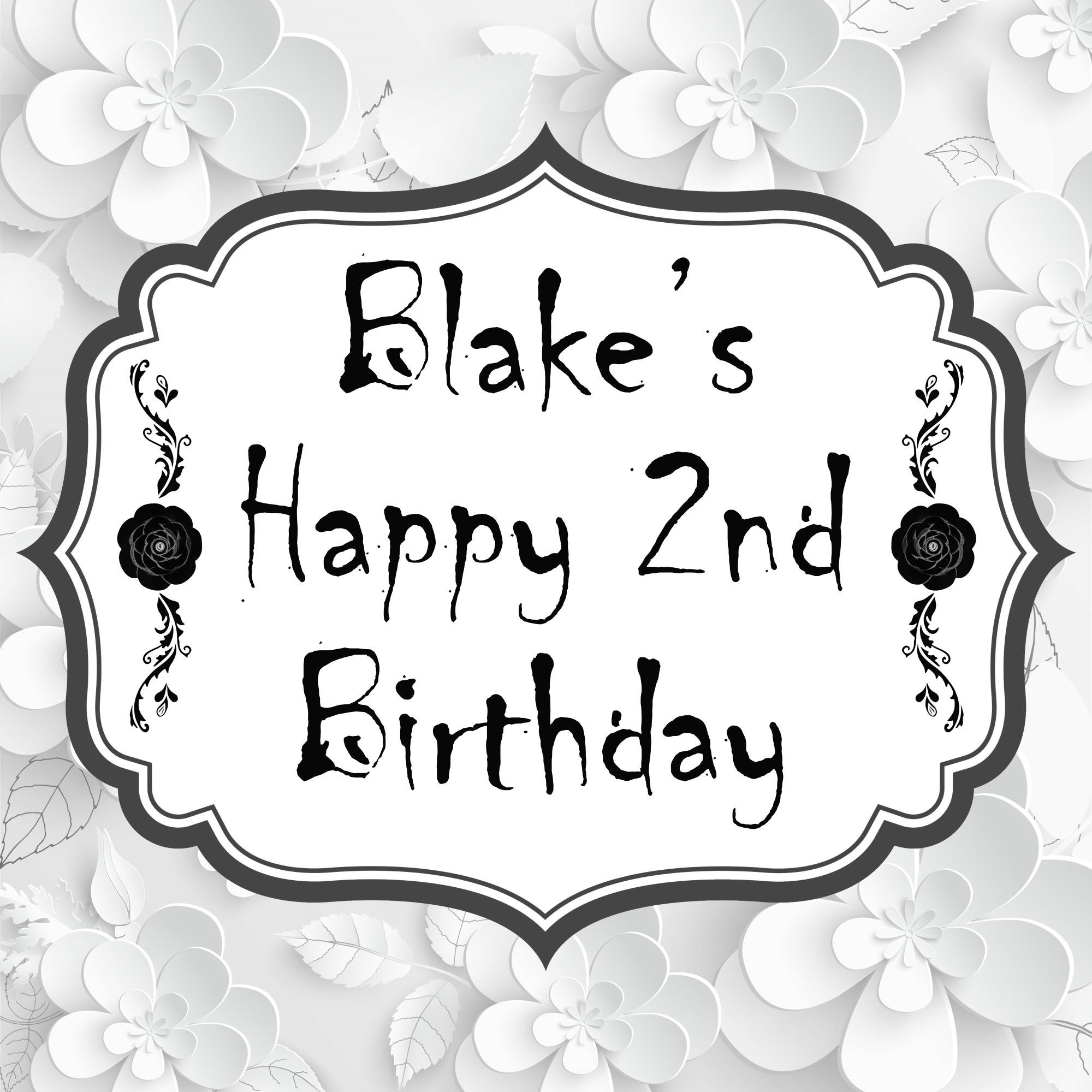 Custom Birthday Backdrops Künstlerisch Elegant Floral 2. Backdrop BRP5-144