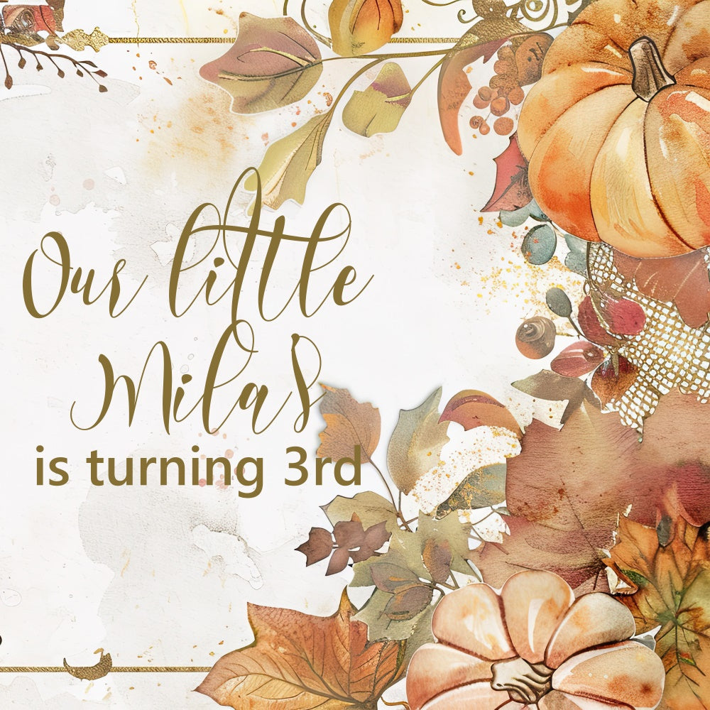 Customized Geburtstag Backdrop Herbst Ernte Rustikal 3. Backdrop BRP5-145