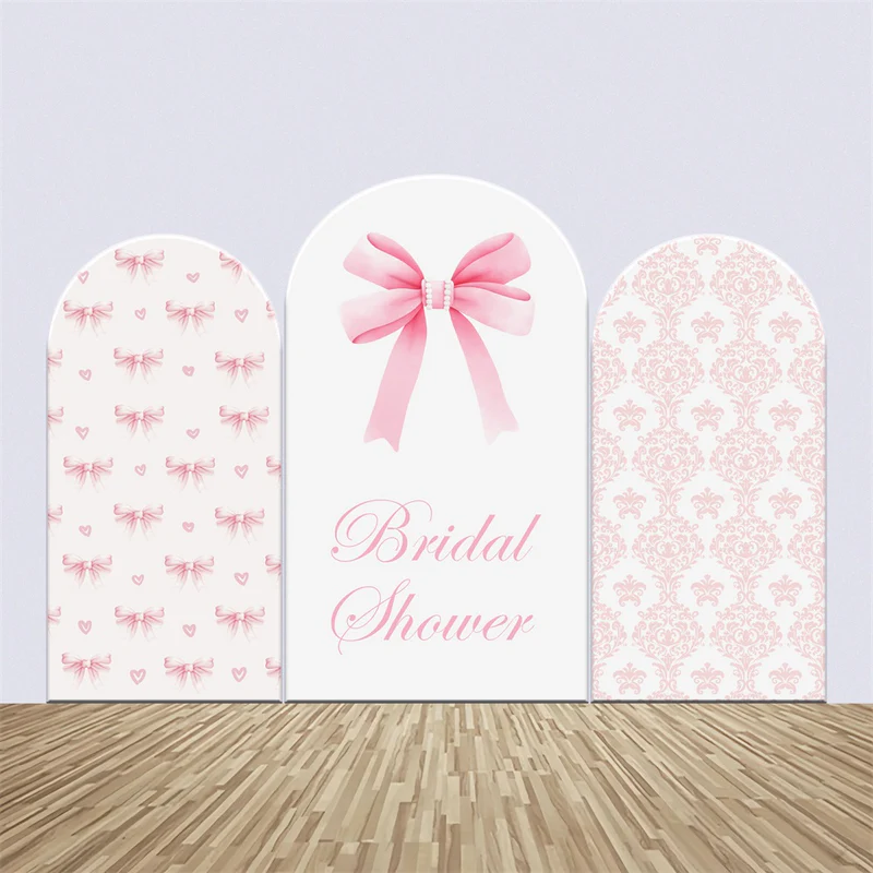 Brautdusche Backdrop Rosa Schleife Herz Custom Arch Backdrop Kit BRP5-156