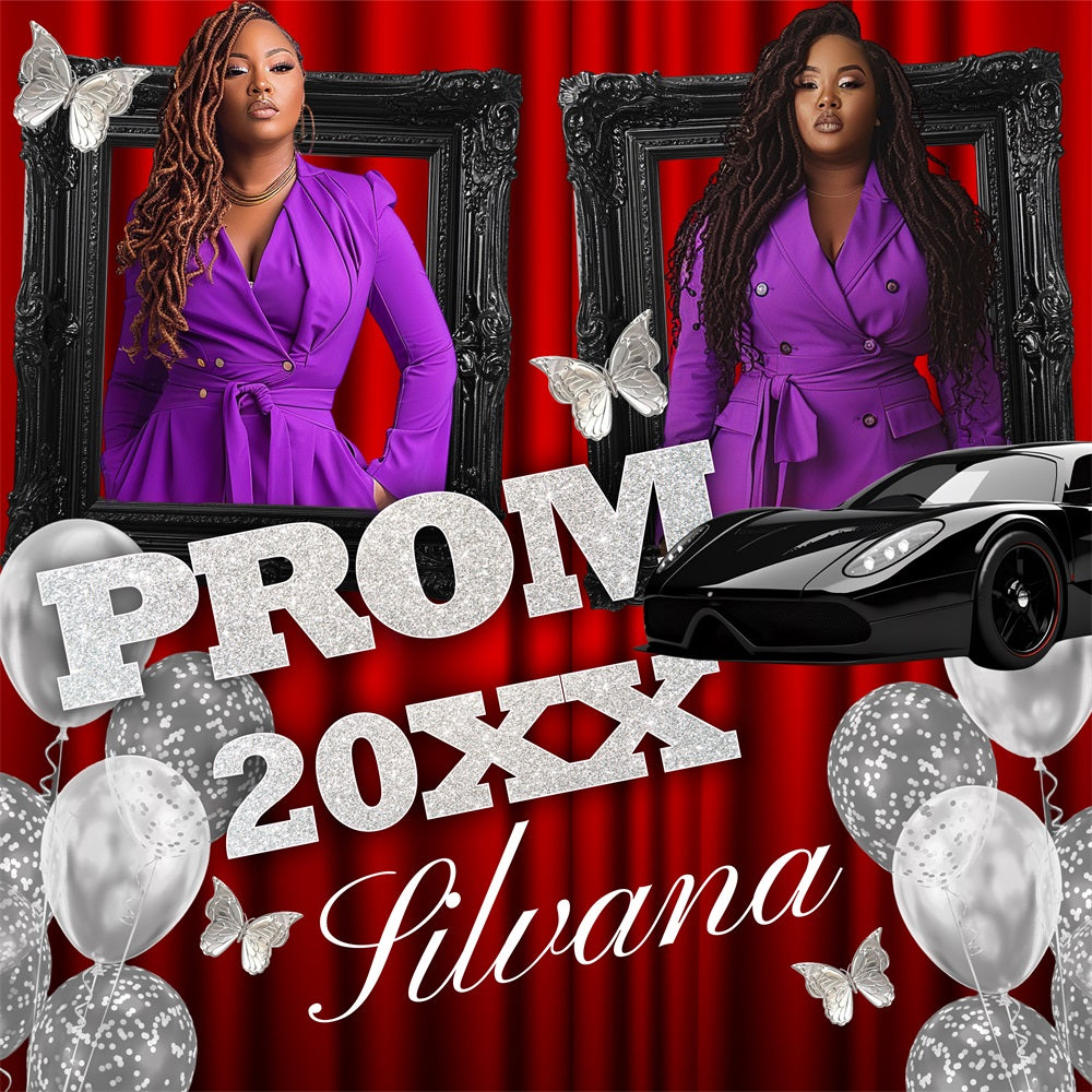 Prom Backdrop Design Rahmen Auto Ballon Personalisierte Party Graduation Backdrop BRP5-222