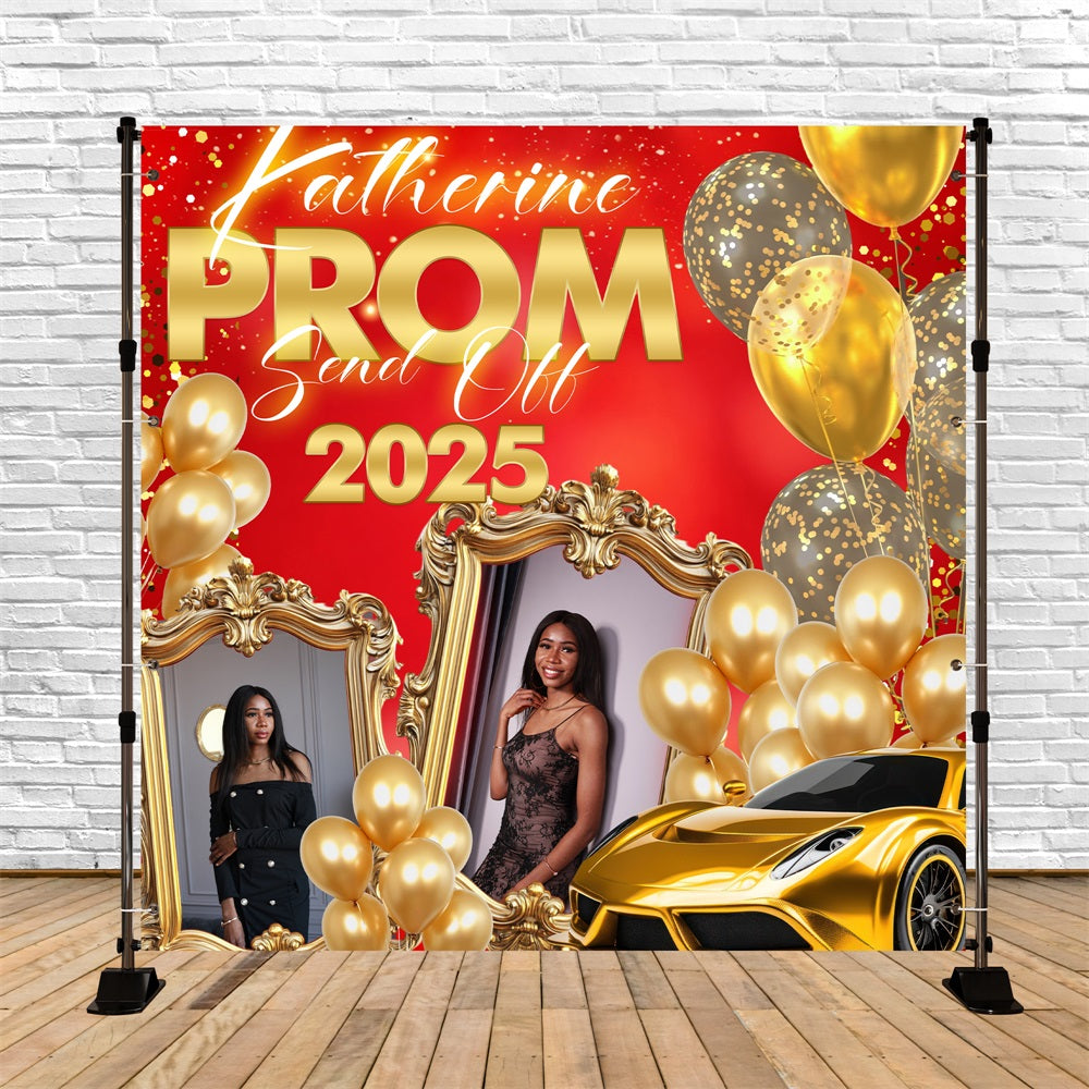Prom Photo Backdrop Funkelnde Gold Ballon Custom Party Graduation Backdrop BRP5-224
