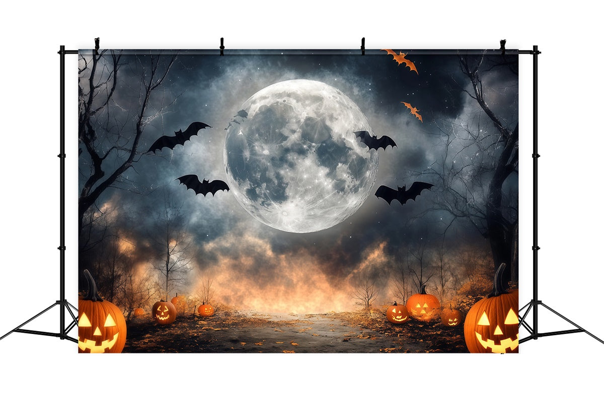 Halloween Mond Backdrop Gruselige Mondlicht Lichtung Backdrop BRP57-100