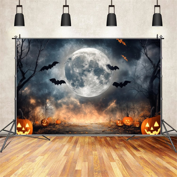 Halloween Mond Backdrop Gruselige Mondlicht Lichtung Backdrop BRP57-100