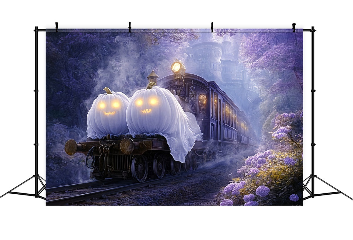 Gruseliger Halloween-Hintergrund Geister-Kürbis-Express-Hintergrund BRP57-109