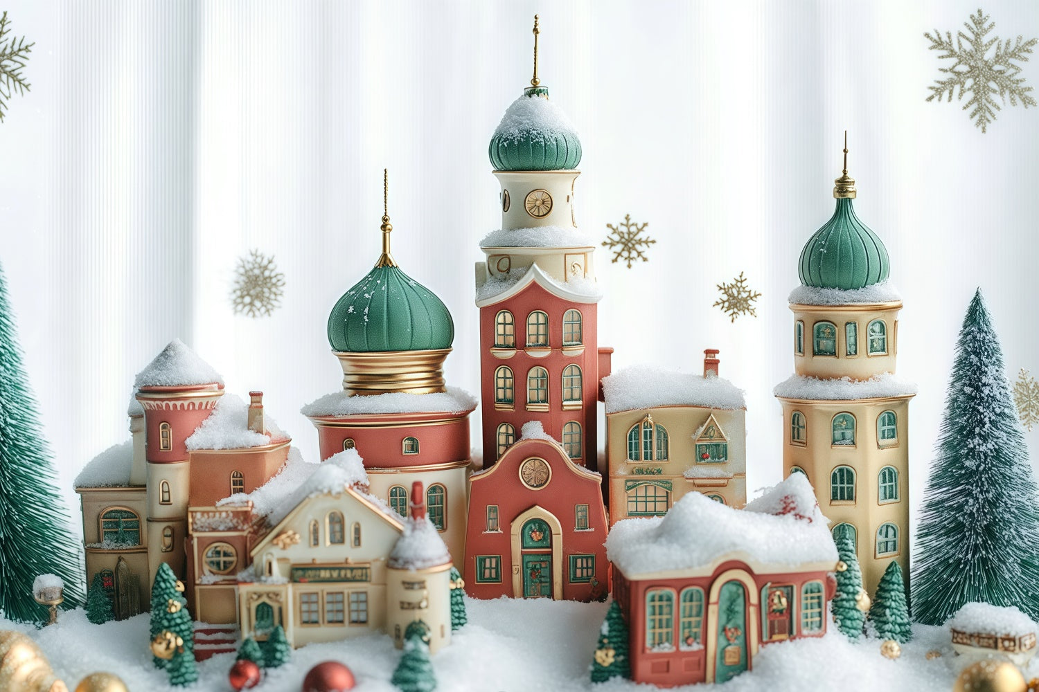 Weihnachten Backdrop Ideen Schneeflocke Weihnachten Stadt Backdrop BRP57-127