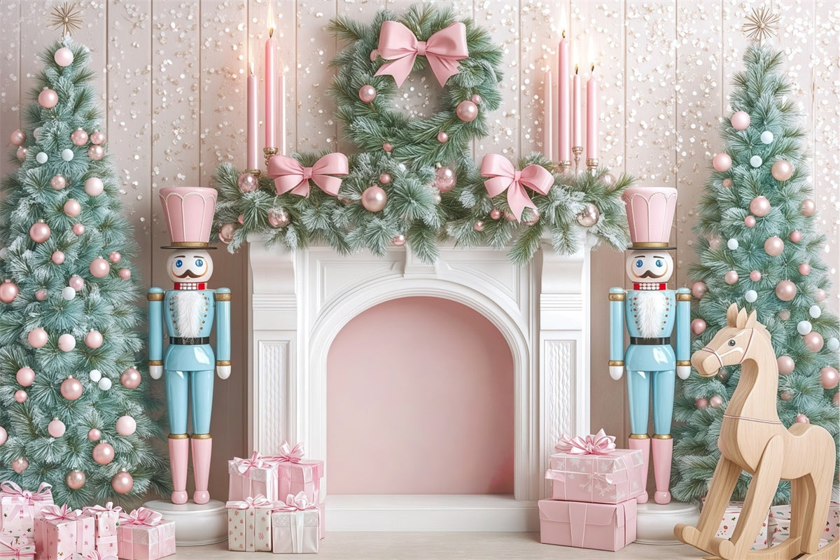 Weihnachtskamin Backdrop Sweet Garland Delight Backdrop BRP57-132