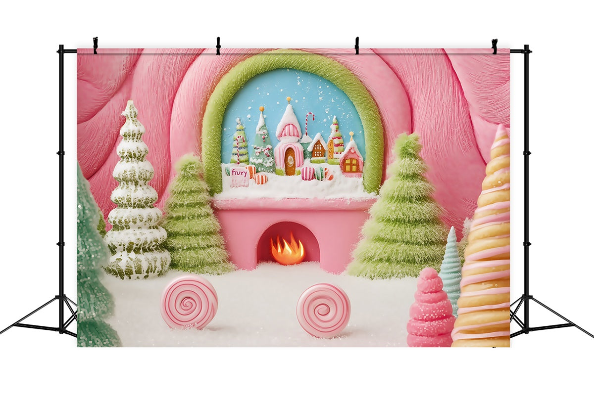 Weihnachten Fotografie Backdrops Enchanted Treat Lane Backdrop BRP57-153