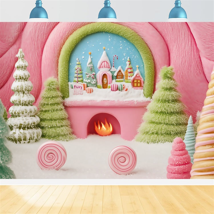Weihnachten Fotografie Backdrops Enchanted Treat Lane Backdrop BRP57-153