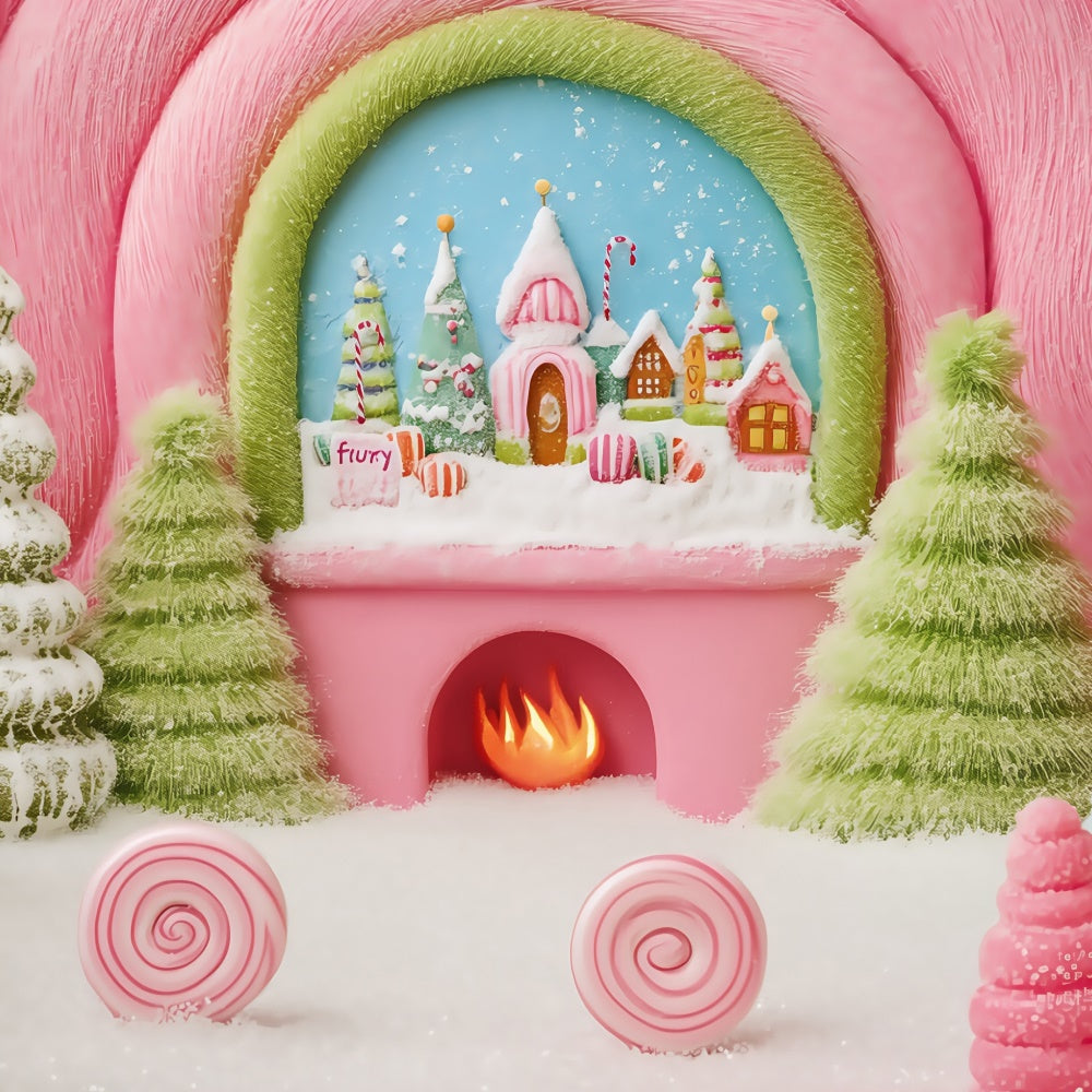 Weihnachten Fotografie Backdrops Enchanted Treat Lane Backdrop BRP57-153