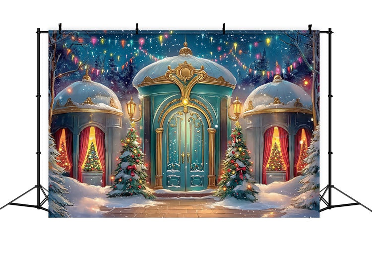 Weihnachten Backdrops Verkauf Holiday Palace Eingang Backdrop BRP57-157