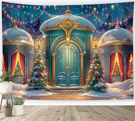 Weihnachten Backdrops Verkauf Holiday Palace Eingang Backdrop BRP57-157