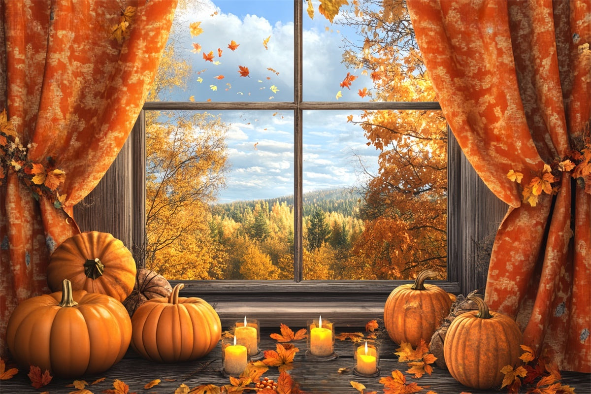 Herbst Fotokulisse Rustikale Fenster Herbstkulisse BRP57-173