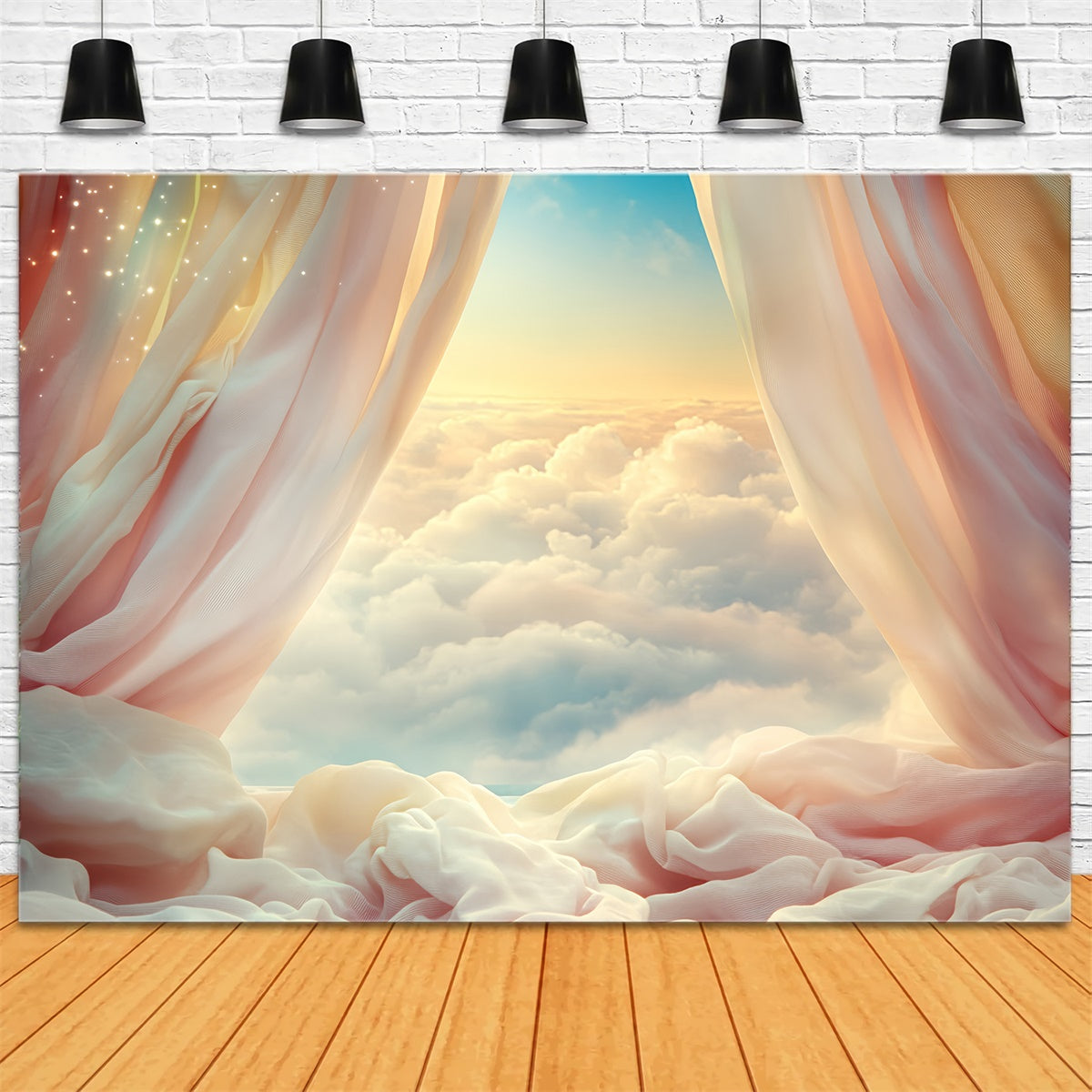 Wolkenhimmel Foto Hintergrund Blush Horizon Curtain Backdrop BRP57-205