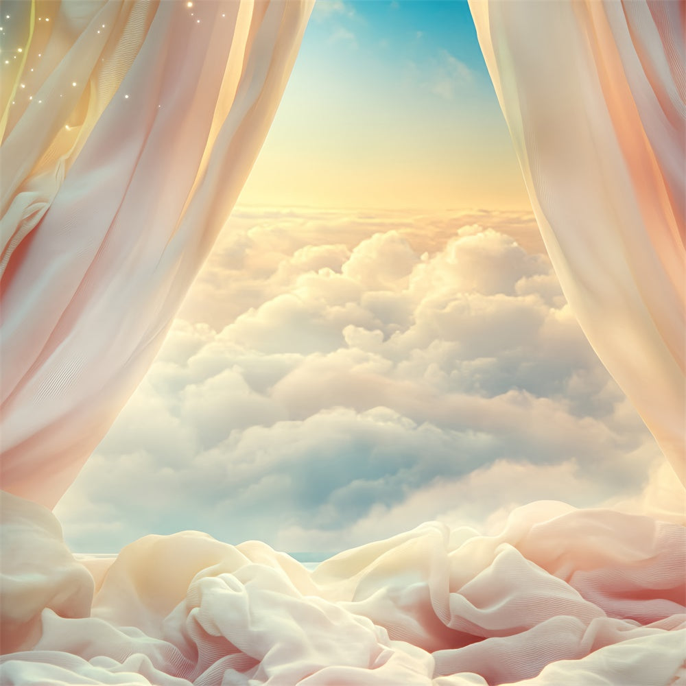 Wolkenhimmel Foto Hintergrund Blush Horizon Curtain Backdrop BRP57-205