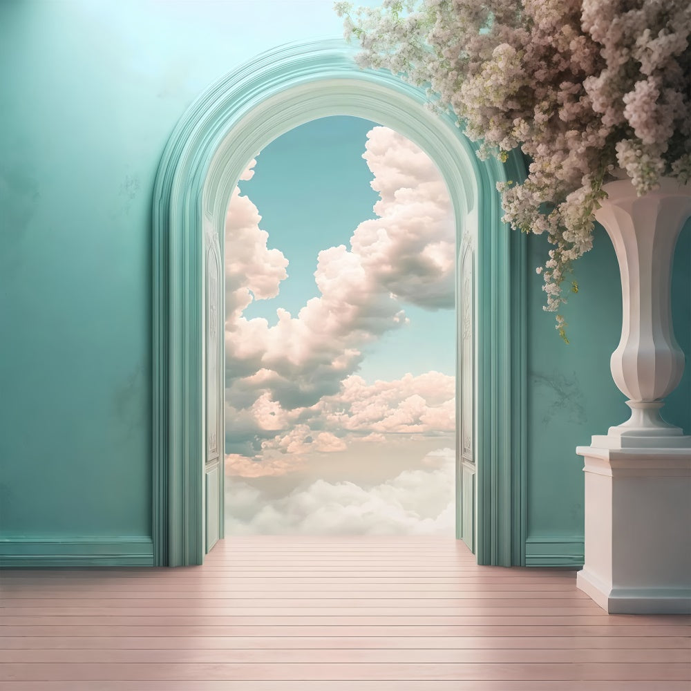 Wolke Backdrop Blumenportal Gelassenheit Fotohintergrund BRP57-212