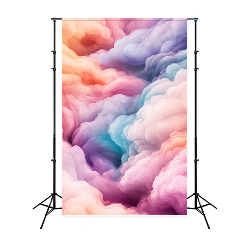 Wolken Fotohintergrund Regenbogen Nebel Wirbel Hintergrund BRP57-215