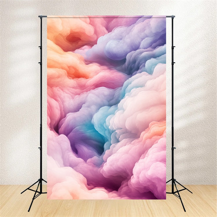 Wolken Fotohintergrund Regenbogen Nebel Wirbel Hintergrund BRP57-215